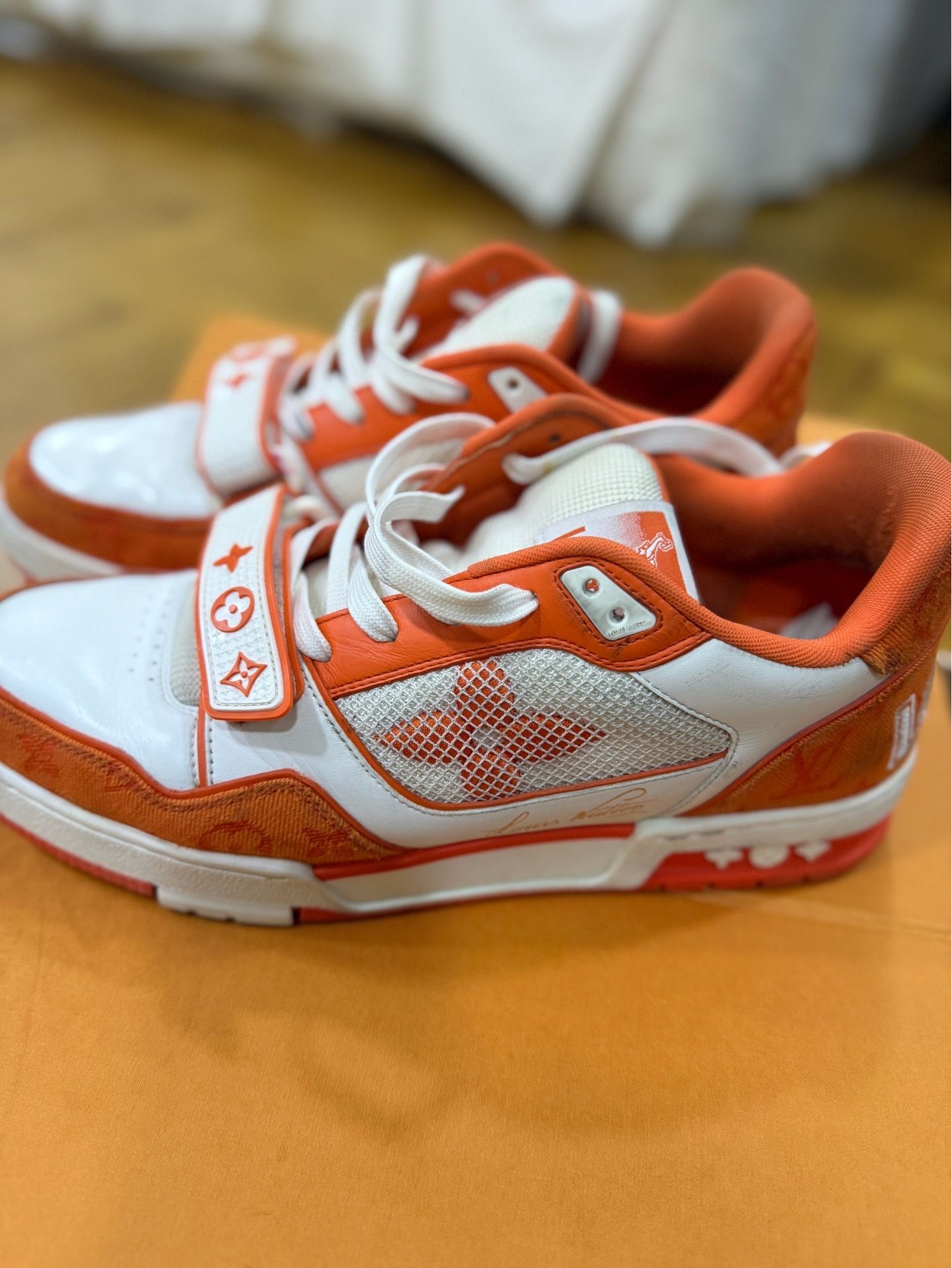 Louis Vuitton Trainer -Orange Monogram Denim