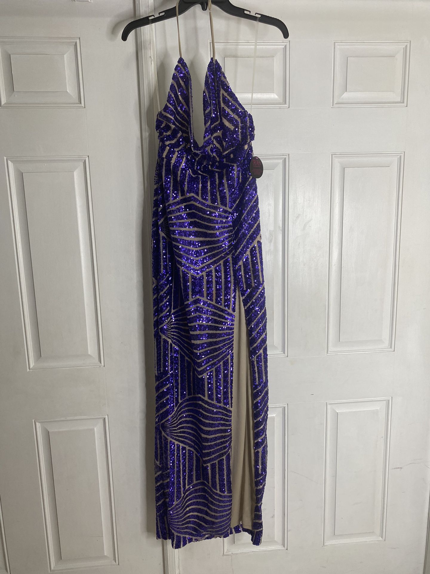 New Purple Evening Sequin Dress