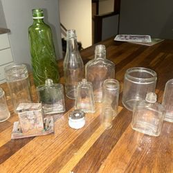 Antique bottles and jars