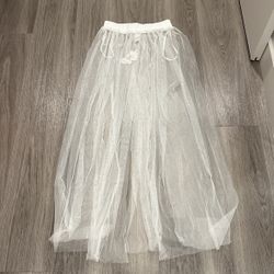 Clear See Through Mesh Open Fairy Skirt Size Small