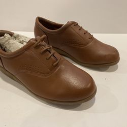 NEW Women's Dr. Scholl’s Lace Up Leather Oxford Shoes Brown E03-04 Size 7.5 M  Shoe Shoes Sneakers