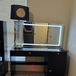 $50 la lámpara, FREE EL Black Vanity  w LED Mirror