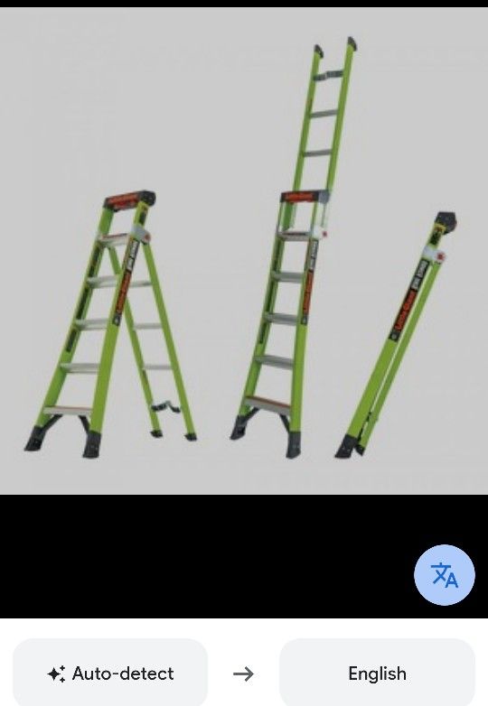 Little GIant King Super Light Weight Kombo 5-8 Fiberglass 3 In 1 Combo Ladder