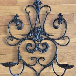 Cast Iron Wall Candle Holder