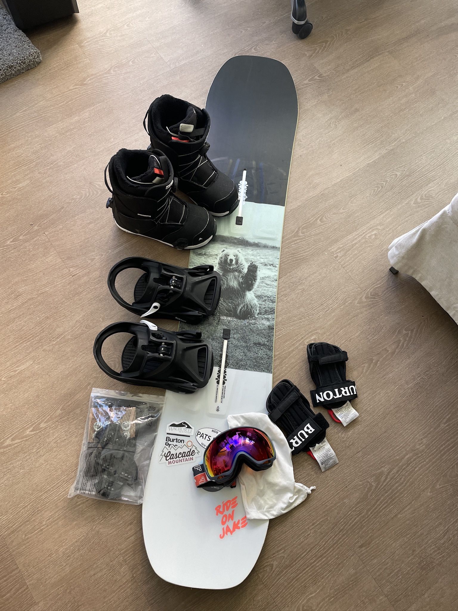 Burton Large Kid Step On Binding + Shoe (women Size 6-6.5)