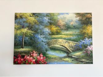 Garden Landscape Canvas Painting