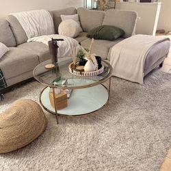 Grey sectional couch