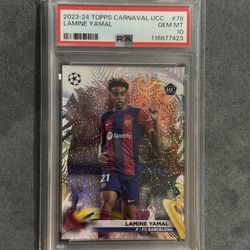 2023-2024 Topps Carnaval UCC Lamine Yamal #78 PSA 10