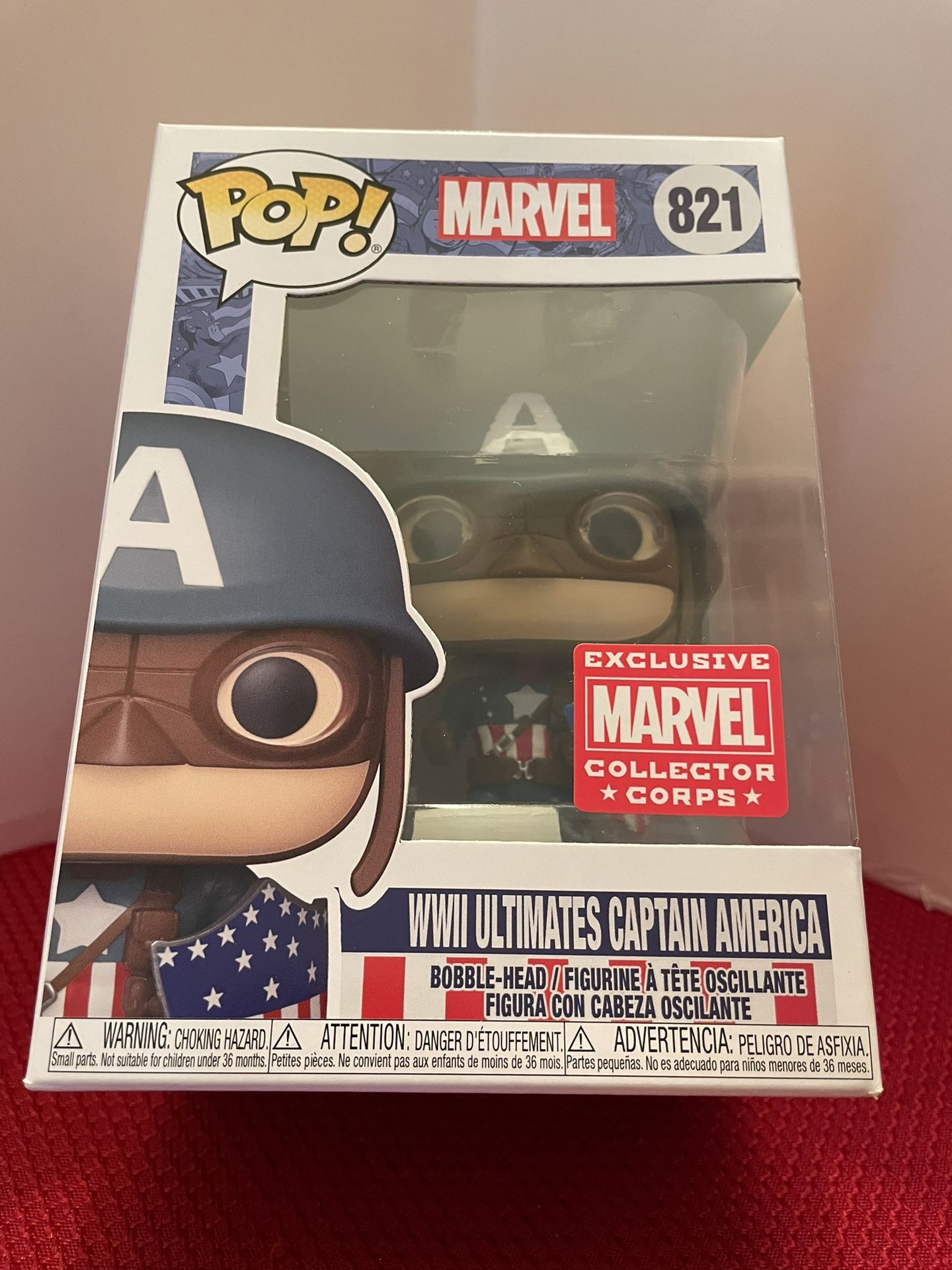 Funko pop captain america collector corps 2025