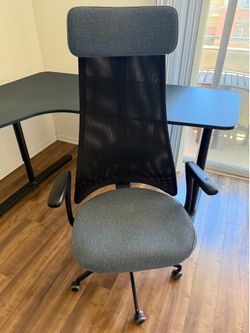 IKEA JÄRVFJÄLLET Ergonomic Office Chair w/ Headrest - Needs New Casters
