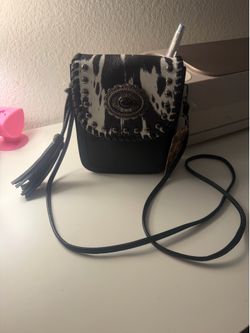 Cow print purse