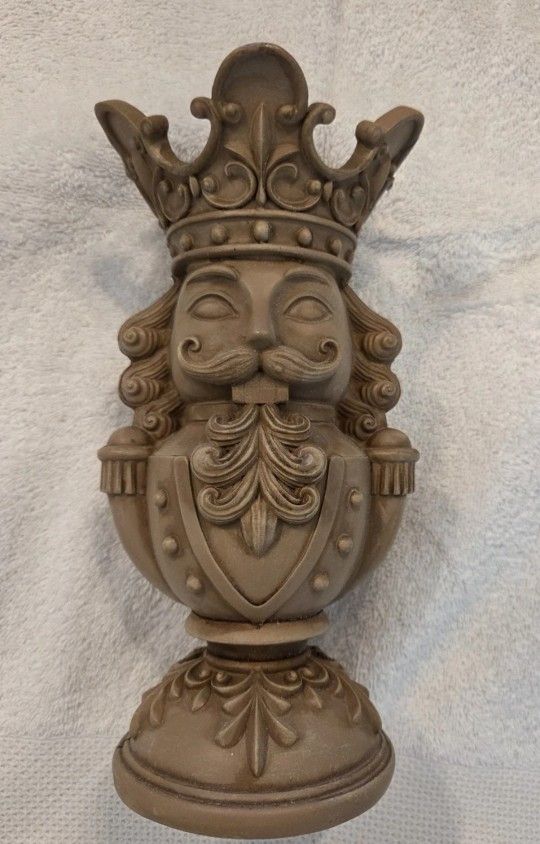 Brown Polyresin Nutcracker Christmas Pillar Candle Holder, 9", by Holiday Time