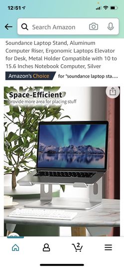 SOUNDANCE Laptop Stand, Aluminum Computer Riser, Ergonomic Laptops Elevator  for Desk, Metal Holder Compatible with 10 to 15.6 Inches Notebook