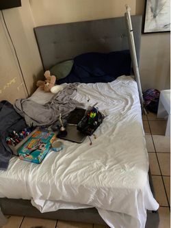 Bed frame with bed