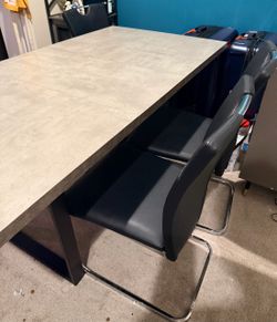 Expandable Modern Dining Table + 4 Chairs (Seats 4–6)