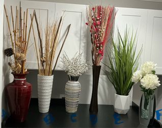 Home Decor Vases, Flowers, Mirror Glass Vase $10 each piece