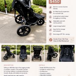 BOB Revolution Flex Jogging Stroller – Excellent Condition