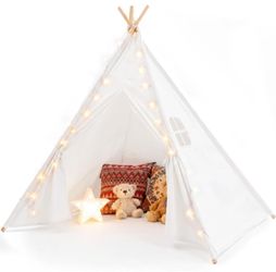 Kids Teepee Tent for Kids, Kid Play Tents for Girls & Boys, Gifts Playhouse for Indoor Outdoor Games, Toddler Toys House for Baby (Tee Pee for Child)