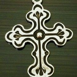 Vintage Sterling Silver Sun West Silver Company Cross *Please Read Entire Description*