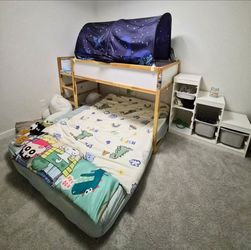 Ikea kura bunk bed with queen size bed