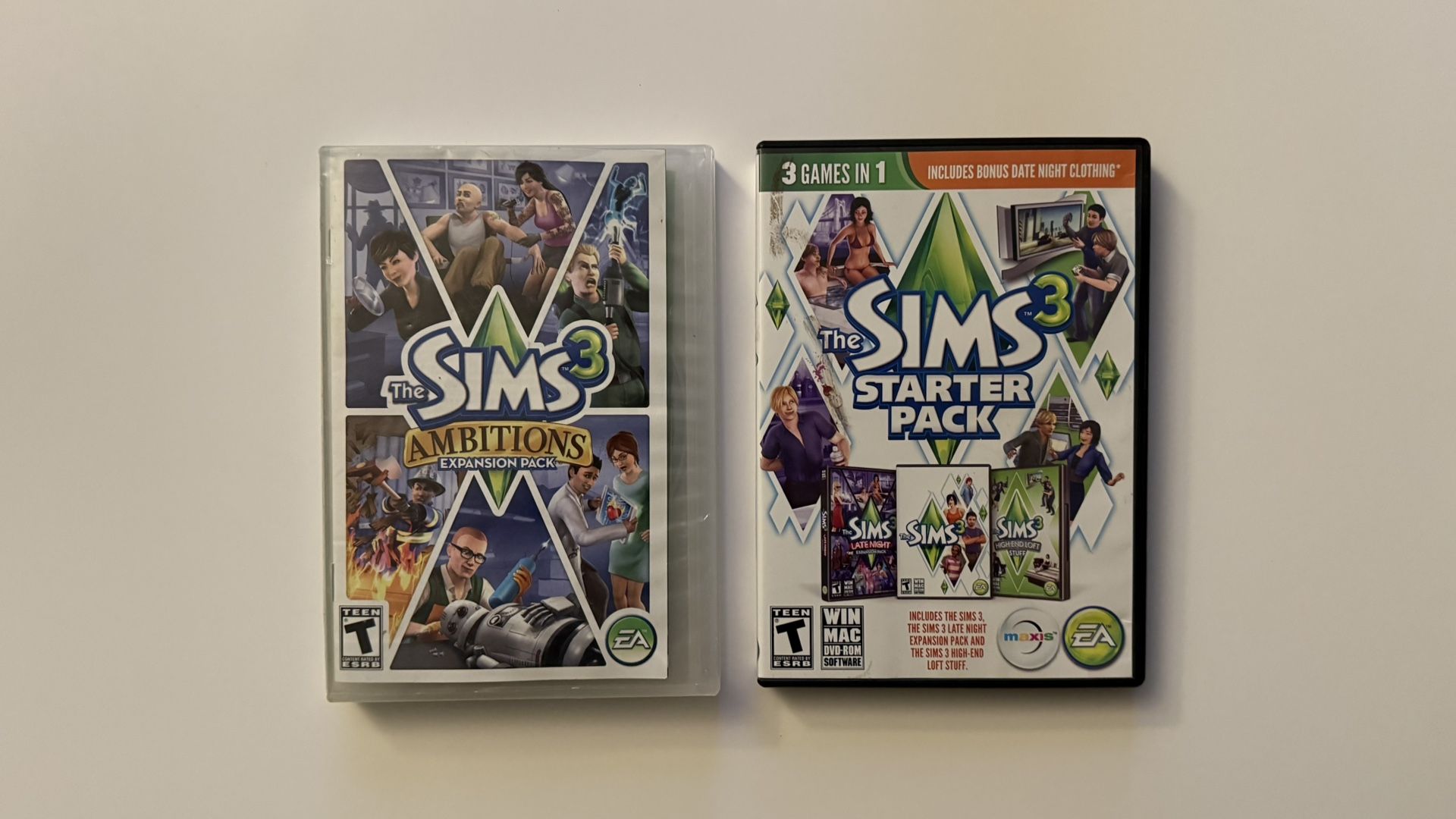 Sims 3 Starter Pack and Ambitions bundle PC