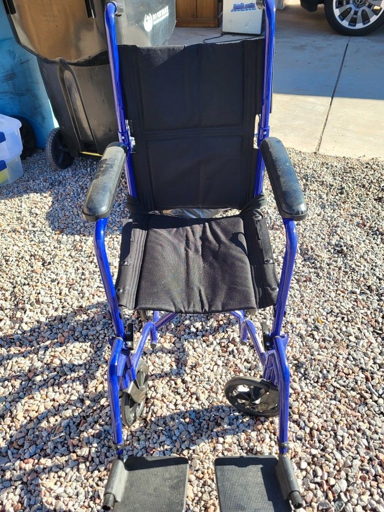 Lightweight Wheelchair Blue