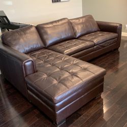 Chocolate Leather Sofa
