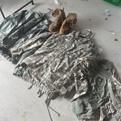 Army ACUs, PT Jacket, Combat shirt 