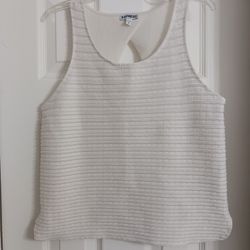 Nice white ruffled blouse-tank top