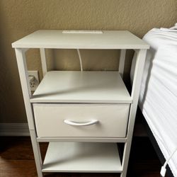 2 White Nightstands *has been used for less than a year*