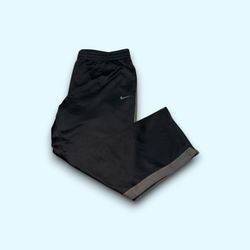 Vintage nike the athletic dept. wide leg striped track pants black & grey mens 2XL 