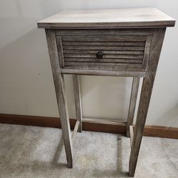 USED Faux Wood Tall Cabinet w/ Drawer  171/2" wide x 13" deep x 34" High