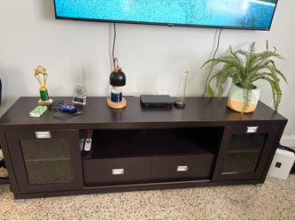 Dark Wood TV Console / Entertainment Stand