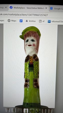 Melinda’s silk trimmed jacket by GANZ vase or statue