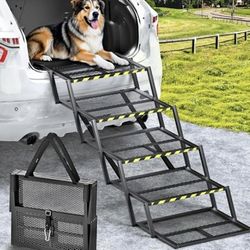 Pet stairs, 14”–35” adjustable height, 300 lb weight capacity