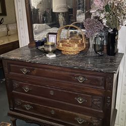 Granite Top Antique Dresser 