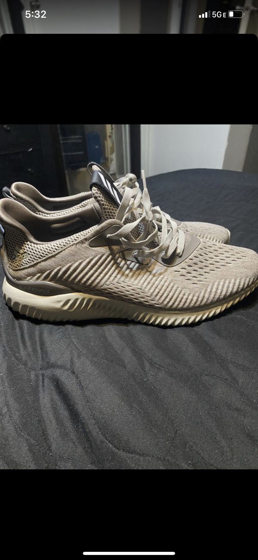 Adidas Alphabounce Engineered Mesh 'Beige' Size 11.5