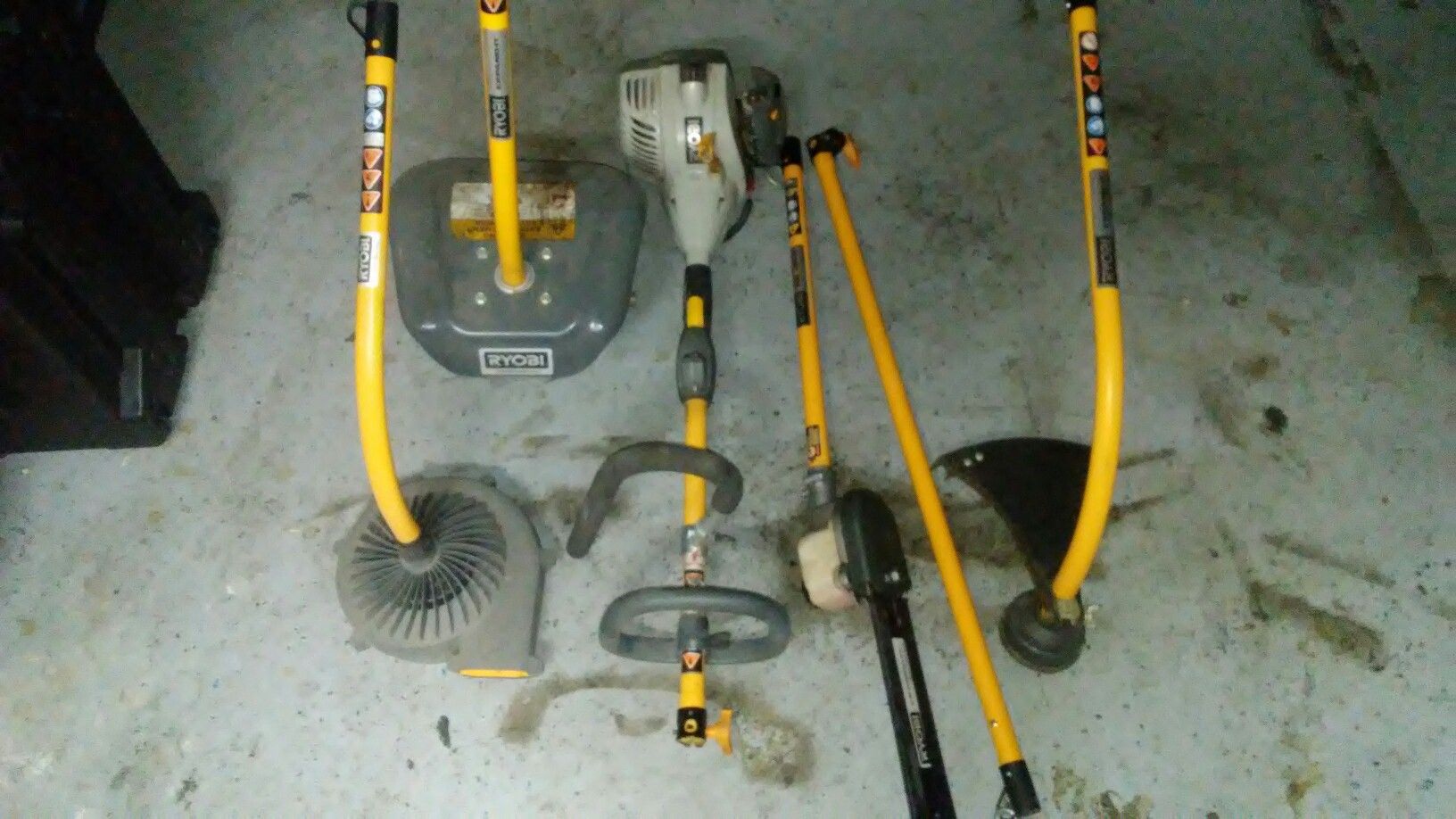 Ryobi one + pole saw, roti tiller, leaf blower, edger