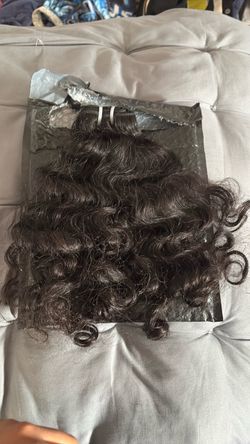 India curly weft human hair bundle