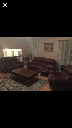 Learher Living Room Set