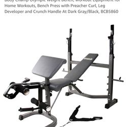 Bench Press and Weight Plates 8 Sizes 