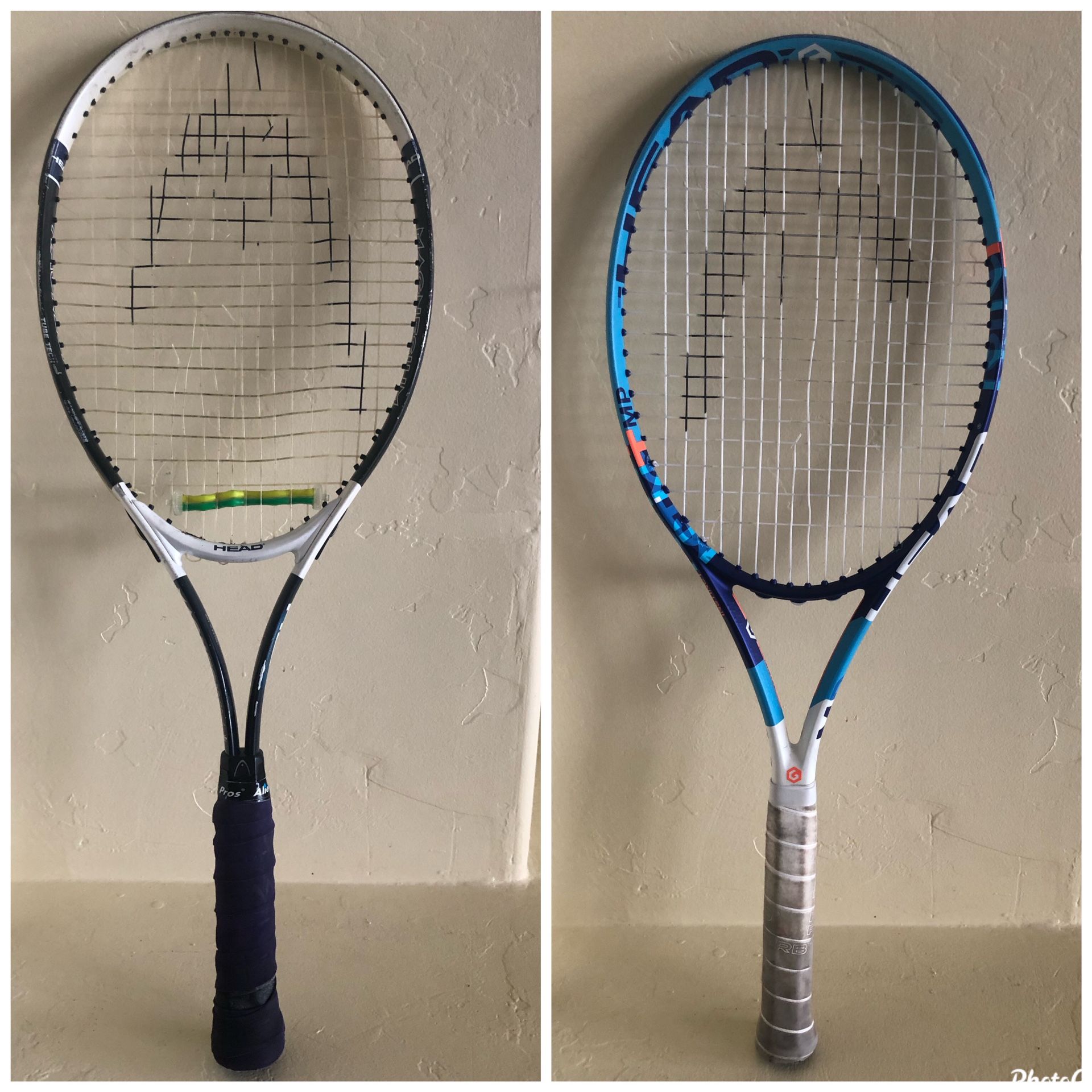 2 Head Tennis Rackets, broken strings