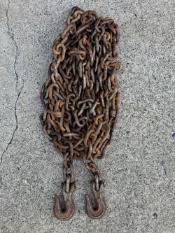 22 ft Steel Tow Chain with 2 5/16 Hooks