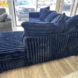 New Gorgeous Royal Blue Sectional - $0 Down, Flexible Payments Available 