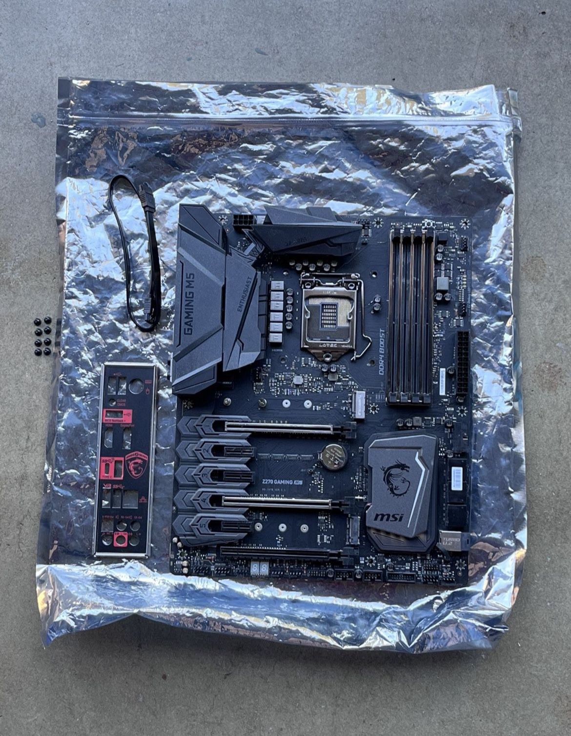 MSI Z270 Gaming M5 Motherboard W/ Sata Cable, All Screws, IO Plate.