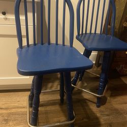 Wooden Swivel Counter Barstools 
