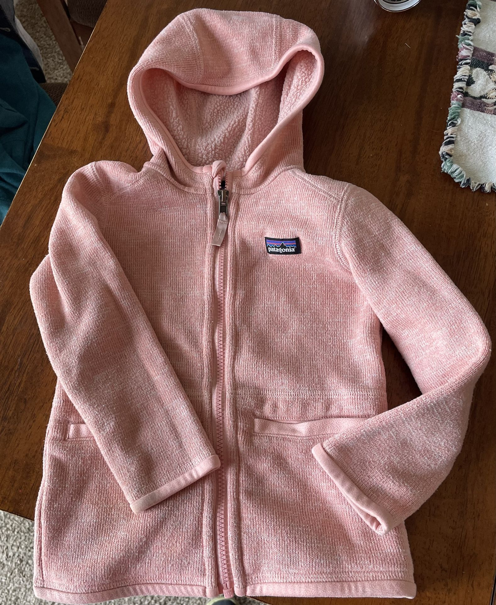 Patagonia Peach Size 4 Kids Zip Up Hoodie