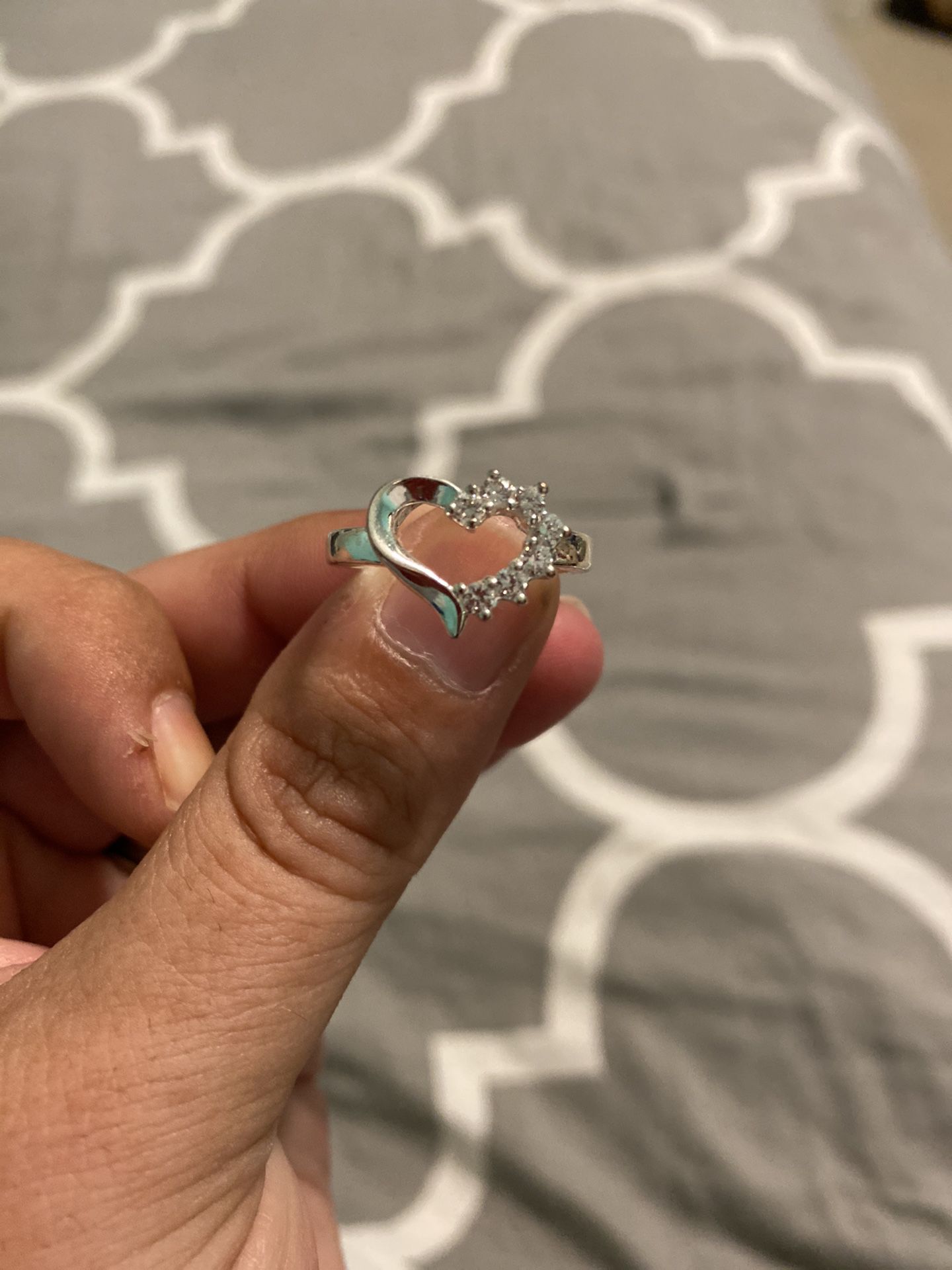 Silver Plated Heart Ring