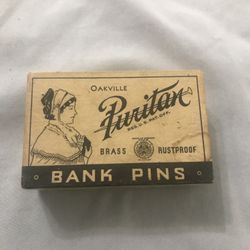 Vintage Advertising Old Box Of Pins