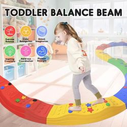 Kids Balance Beam Toddler Stepping Stones Max Load 220LBS 8 PCS Non-Slip Textured Surface & Rubber Pads Bottom Promote Agility Coordination Five Star 